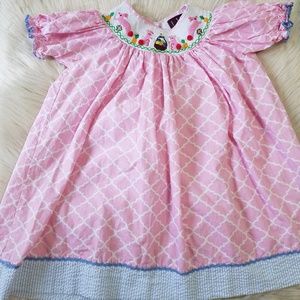 Easter smocked dress size 6 GUC